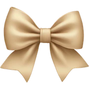 Beige bow sticker