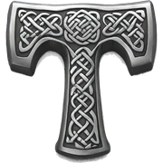 Mjolnir with Celtic pattern on silver sticker