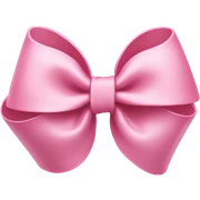 light pink bow on light pink bow sticker