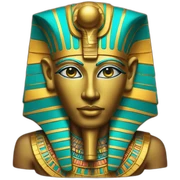 colourful statue of egypt god sticker