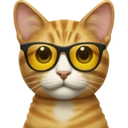 Cat with sunglasses sticker