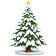 White Christmas tree sticker