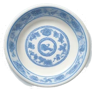 pastel blue china dish sticker