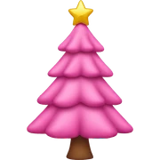 Pink Christmas tree  sticker