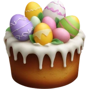 Realistic detailed Easter cake sticker