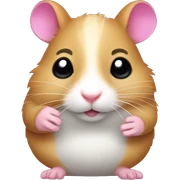 A hamster with a pink manicure sticker