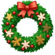 Christmas wreath sticker
