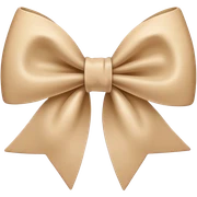Beige bow sticker