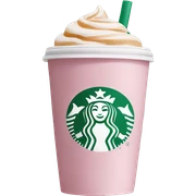 light pink Starbucks coffee  sticker