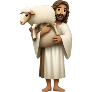  jesus carrying sheep sticker