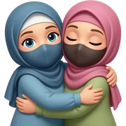 Niqabi sister hug sticker
