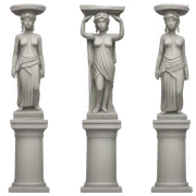 Greek Caryatids statues sticker