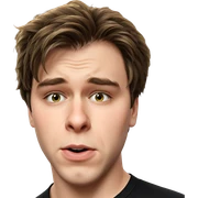 boy in black shirt portrait sticker