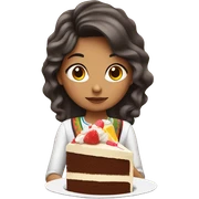 mexican girl eating cake sticker