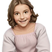 smiling girl with brown hair sticker
