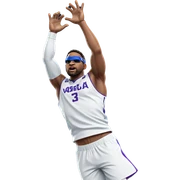 stylish male in basketball gear sticker