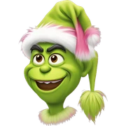 Pink grinch sticker