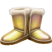 Realistic iridescent Sparkle glitter and fur Ugg boots. sticker