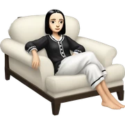 hot Wednesday Addams lounging around in saggy silk voile pajamas.looking at me. sticker