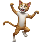 Dancing cat sticker