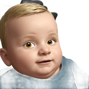portrait of a young boy sticker