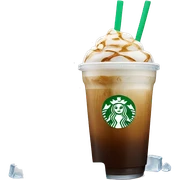 Starbuck ice coffee with ice cubes sticker