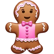 Pink gingerbread sticker