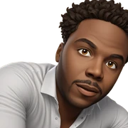 dark-skinned male in white shirt sticker