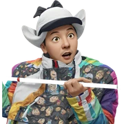 boy in multicolored jacket sticker