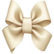 cream bow sticker