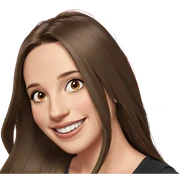 smiling girl with long hair sticker