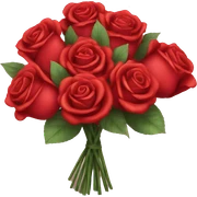 Red rose bouquet  sticker