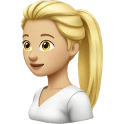 blond ponytail woman sticker