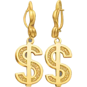dollar shaped earring sticker