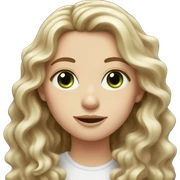 white girl with really long wavy brown hair with very green eyes sticker