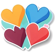 Hearts sticker