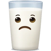 Milk on face sticker