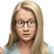 blonde girl enjoying a meal sticker