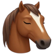 sleeping brown horse sticker