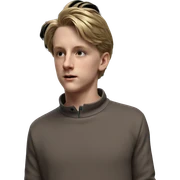 realistic portrait of blonde boy sticker