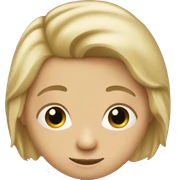 White person with dirty blond hair sticker
