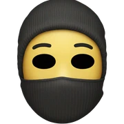 Emoji wearing a ski mask sticker
