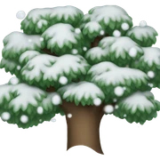 Snowy tree sticker