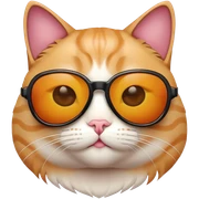 Cat with sunglasses sticker