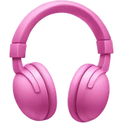 Pink headphones sticker