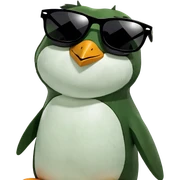 Penguin with sunglasses  sticker