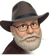 handsome bearded man in hat sticker