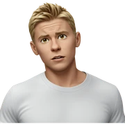 blonde boy in white shirt sticker