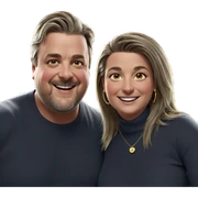 happy couple with jewelry sticker