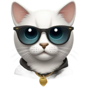 Cat with sunglasses sticker